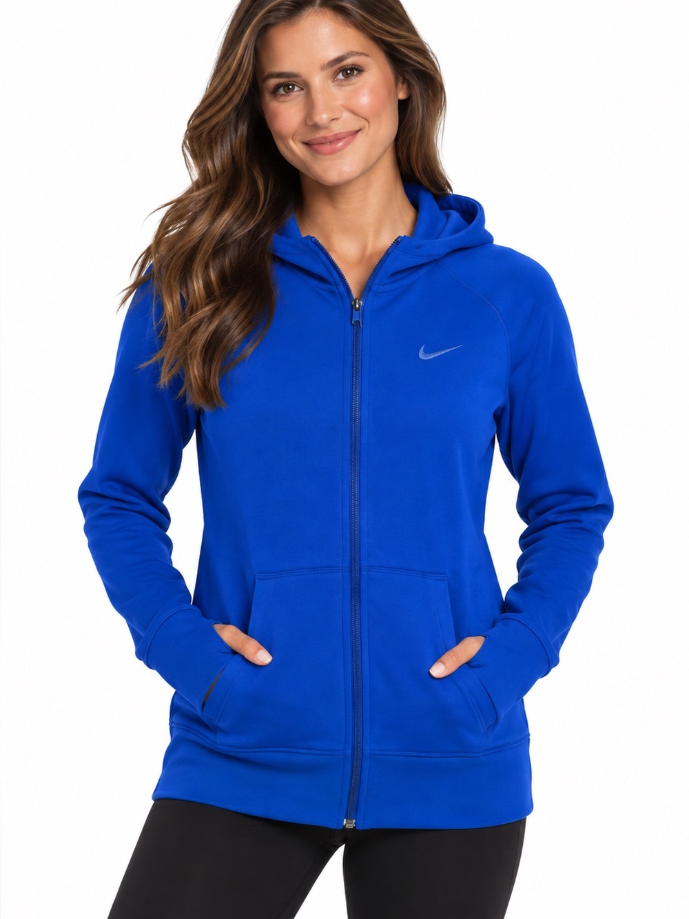 Nike full zip hoodie  for women Size large thermafit